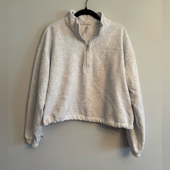 Calvin Klein Performance Tops - Calvin Klein Cropped Quarter-zip